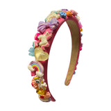 Bari Lynn Unicorn & Rainbow Fully Charmed Headband ~ Pink