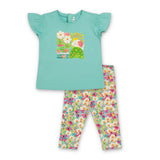 Mayoral Baby Girl Embroidered T-Shirt & Printed Leggings Set ~ Agate Floral