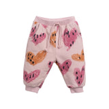Play Up Baby Hearts Print Fleece Sweatshirt & Sweatpants Set ~ Rose