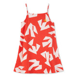 Wynken Kite Bird Print Sundress ~ Red
