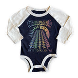 Rowdy Sprout Grateful Dead 60 Years l/s Raglan Onesie ~ Vintage Black/White