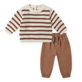 Quincy Mae Rex Knit Sweater & Luca Pants Set ~ Cedar Stripe