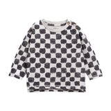 Play Up Baby Fleece Zip Hoodie, Checkerboard l/s Tee & Sweatpants Set ~ Graphite