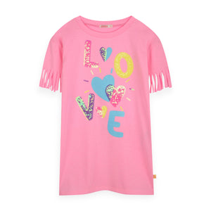 Billieblush Love Fringe Sleeve Dress ~ Pink