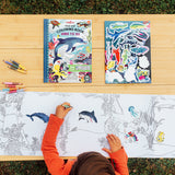 eeboo Under the Sea Fold-Out Coloring Book with Stickers