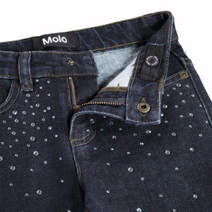 Molo Asta Denim Pants 7-12 ~ Rhinestone Raw