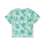 Mayoral Baby Boy Croco Palm Print T-shirt & Soft Cargo Shorts Set ~ Aquamarine/Lemon