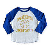 Rowdy Sprout Beastie Boys JV Basketball l/s Raglan Tee ~ Vintage White/Royal