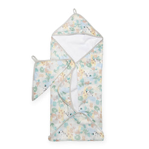 Loulou Lollipop Hooded Towel Set ~ Animal Puzzle