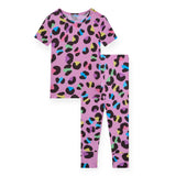 Posh Peanut s/s Pj Set ~ Electric Leopard