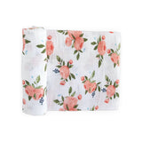 Little Unicorn Cotton Muslin Swaddle ~ Watercolor Roses
