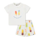 Molo Baby Enzo s/s Tee & Say Shorts Set ~ Ice Smile Baby/Midi Popsicles