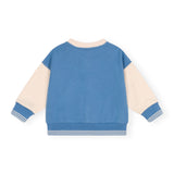 Petit Bateau Baby Varsity Jacket ~ Blue/Cream