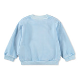 Molo Baby Dazzle Zip Sweatshirt, Enzo Tee & Simms Shorts Set ~ Stream/Daylight White