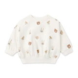 Quincy Mae Relaxed Fleece Sweatshirt & Sweatpants Set ~ Critters/Ivory