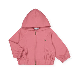 Mayoral Baby Girl Zip Hoodie w/ Bow Pockets ~ Blush