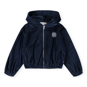 Molo Madeleine Velour Zip Hoodie & Adriana Joggers Set 7-12 ~ Galaxy Blue