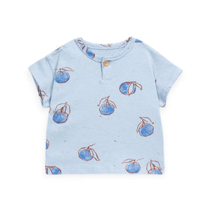 Play Up Baby Printed Tee & Denim Shorts Set ~ Fruits/Blue
