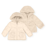 Mayoral Baby Girl Faux Fur Lined Reversible Coat ~ Stone