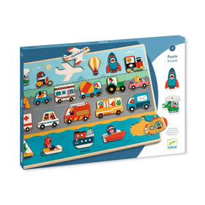 Djeco Puzzlo Vroom Wooden Puzzle