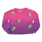 MIA New York Pearl Hearts Sweatshirt 7-12 ~ Purple