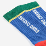 Bobo Choses Baby Color Block Long Socks ~ Blue