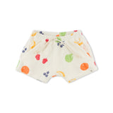 Oh Baby! Snack Time Print Terry Charlie Sweatshirt & Shorts Set ~ Oyster