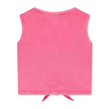 Babyface Girls Sleeveless Knotted Top 7-12 ~ Neon Pink