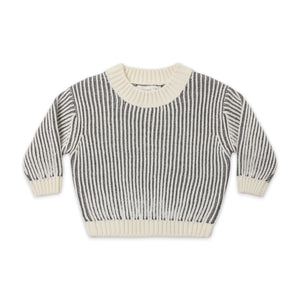 Quincy Mae Relaxed Chunky Knit Sweater & Pants Set ~ Midnight Stripe