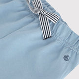Petit Bateau Baby Multi Striped s/s Tee w/ Ice Cream Patch & Shorts Set ~ White Multi/Blue