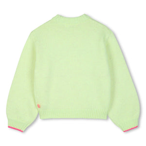 Billieblush Love Knit Sweater 7-12 ~ Green Lemon