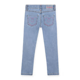 Billieblush Girls Slim Fit Denim Pants w/ Iridescent Dots ~ Stone Wash
