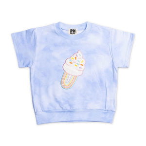 Petite Hailey Girls Violet Ice Cream s/s Top & Shorts Set ~ Blue