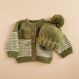 The Blueberry Hill Classic Knit Pom Hat ~ Moss Green