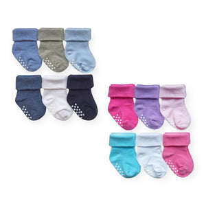 Jefferies Socks Baby Non-Skid Turn Cuff Socks 6pk