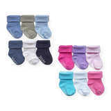 Jefferies Socks Baby Non-Skid Turn Cuff Socks 6pk