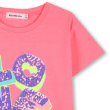 Billieblush Sequin Love Graphic s/s T-shirt ~ Fuchsia