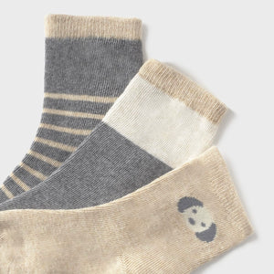 Mayoral Baby Boy Socks 3 Pack ~ Fog