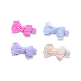 Lilies & Roses Little Bow Hair Clips Set ~ Purple Shades