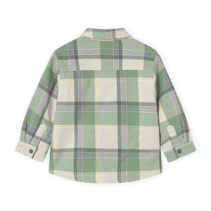 Mayoral Baby Boy Sherpa Lined Check Shirt Jacket ~ Fir