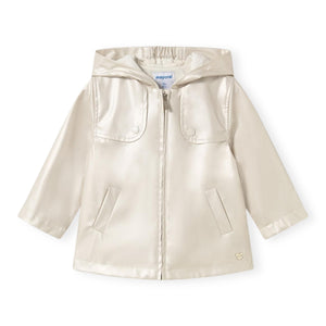 Mayoral Baby Girl Metallic Raincoat ~ Polished