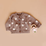 The Blueberry Hill Crochet Flower Wooden Ring Rattle ~ Pink