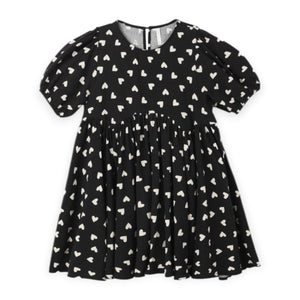 Rylee + Cru Girls Rose Dress ~ Hearts/Black