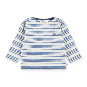 Molo Baby Edarko l/s Top & Sois Corduroy Pants Set ~ Sea Sky Stripe/Evening Sky