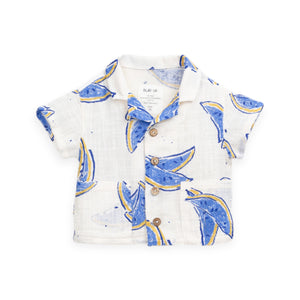 Play Up Baby Printed Woven Shirt & Woven Pants Set ~ Watermelons/Cornflower