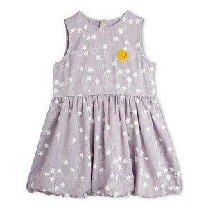 Mini Rodini Girls Starfall Print Sleeveless Woven Dress ~ Purple