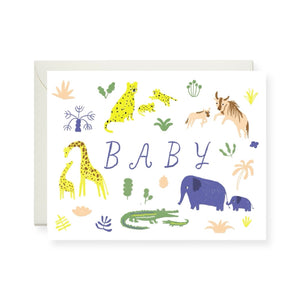 Karen Schipper Baby Card ~ Safari