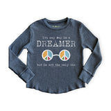 Rowdy Sprout Baby Imagine Lennon Thermal l/s Tee ~ Vintage Black