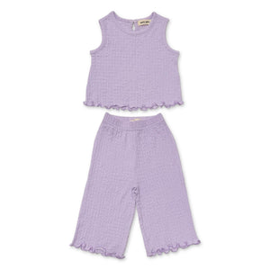 Petite Hailey Amy Textured Tank Top & Pants Set ~ Lavender