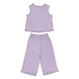 Petite Hailey Amy Textured Tank Top & Pants Set ~ Lavender
